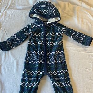 Carter's - Blue and Green Patterned Footie Bunting Bag